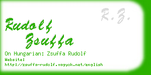 rudolf zsuffa business card